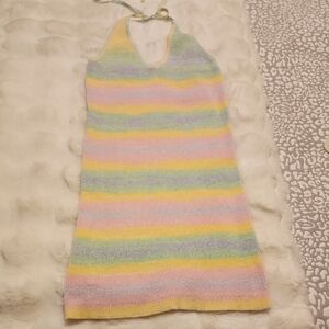 Wild Fable Pastel Halter Sweater Dress Sz Medium